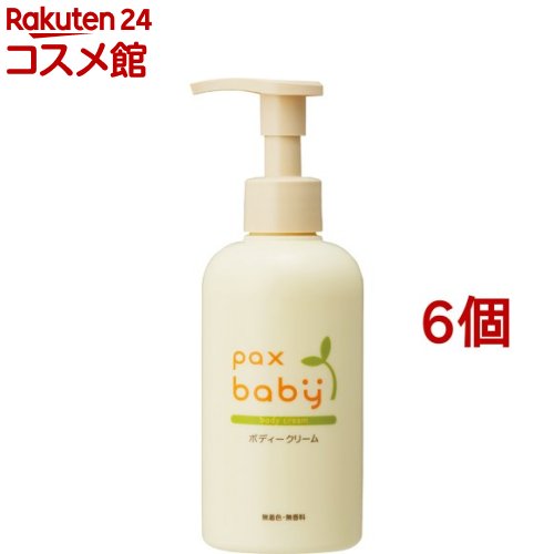 パックスベビー ボディークリーム ポンプタイプ(180g*6個セット)【パックスベビー】[赤ちゃん 肌荒れ予防 保湿 ベビースキンケア]