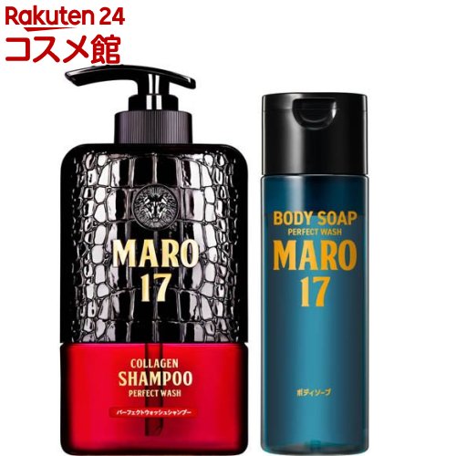MARO 17 350ml　詰め替え用 6個セット　プラス　本体1個 MARO17 ブラックプラス シャンプー 詰め替え ( 300ml )/ マーロ
