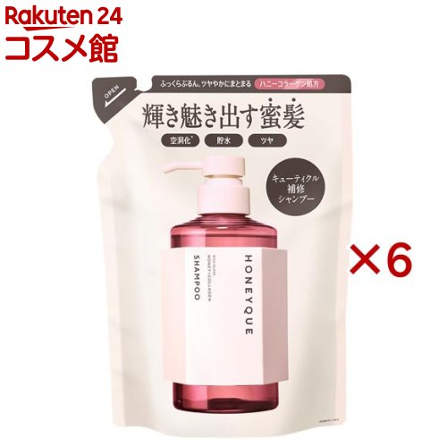 ハニーク リッチグロス シャンプー シャイニー 詰め替え(400ml×6セット)【ハニーク】