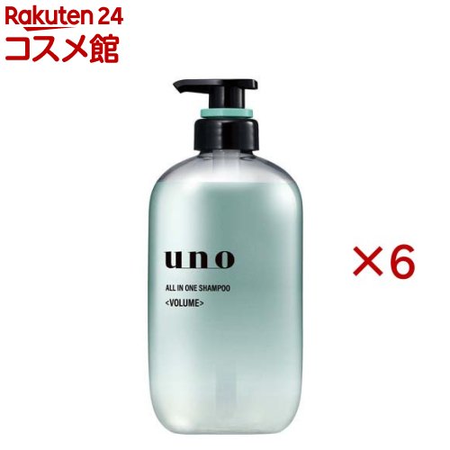 ウーノ オールインワンシャンプー 音の大きさ(480ml×6書き割り)【ウーノ(uno)】