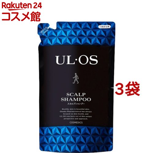 ウルオス(UL・OS／ウル・オス) 薬用スカルプシャンプー つめかえ用(420ml*3袋セット)【ウルオス(UL・OS)】[ノンシリコン スカルプ 清涼感 パラベンフリー]