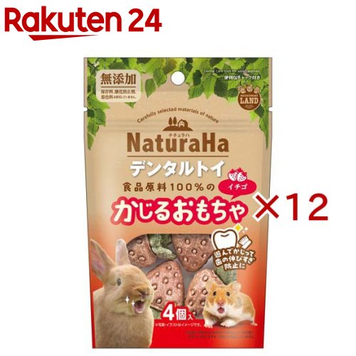 ナチュラハ デンタルトイ イチゴ(4個入×12セット)【ミニマルランド】