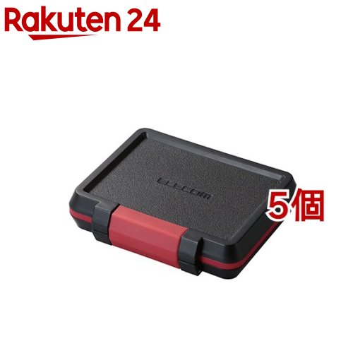 エレコム SD microSDカードケース 耐衝撃 CMC-SDCHD01BK(5個セット)【エレコム(ELECOM)】
