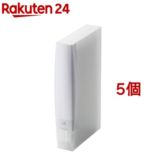 エレコム BLu-ray／DVD／CD用ディスクファイル 48枚収納 CCD-FB48CR(5個セット)【エレコム(ELECOM)】