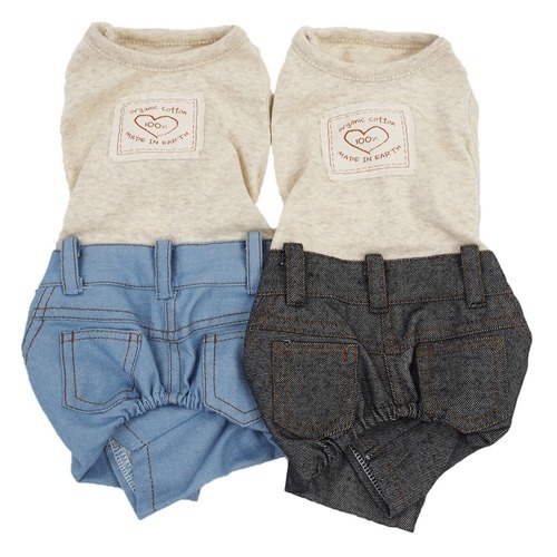 クークチュール オーガニックタンクパンツ ブルー LT(1着)【クークチュール】 クークチュール オーガニックタンクパンツ ブルー LT(1着)【クークチュール】