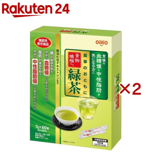 日清 召し上がるのおともに 緑茶 食料雑貨類衣料繊維入り口・入口(60本入×2書き割り(1本7g))