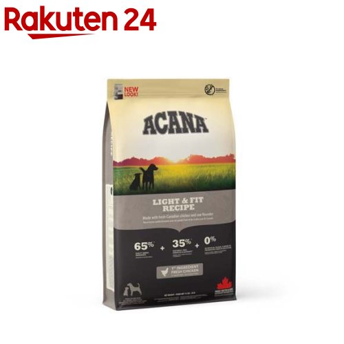 楽天市場】アカナ ライト＆フィットレシピ 11.4kg (正規品) 全犬