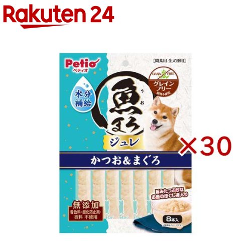 魚まろ わんお父ちゃんの水分詰め直すジュレスティック かつおまぐろ(8本入×30書き割り)【ペティオ(Petio)】