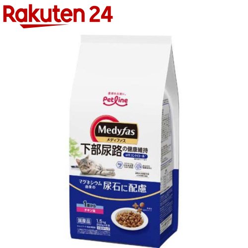 メディファス 下部尿路の健康維持 チキン味 ドライフード 3kg×4袋