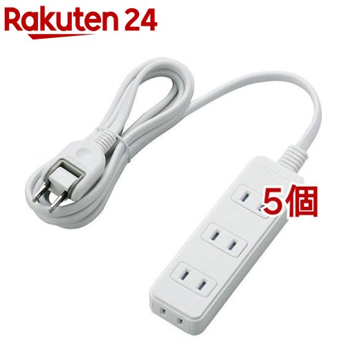 エレコム 延長コード 電源タップ 2m 2P 4個口 ホコリ防止シャッター付 T-ST02-22420WH(5個セット)【エレコム(ELECOM)】｜24 7,151円