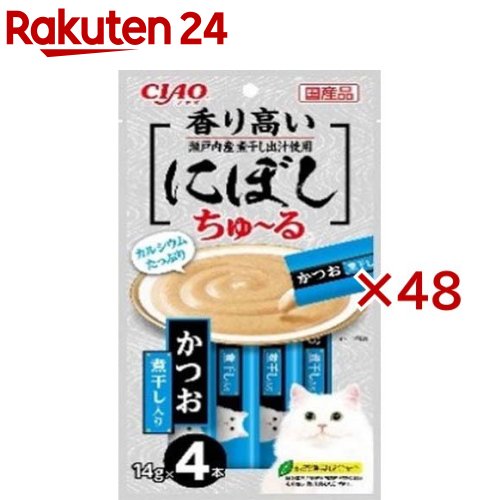 CIAOにぼしちゅ～る かつお煮干入り(4本入×48セット(1本14g))