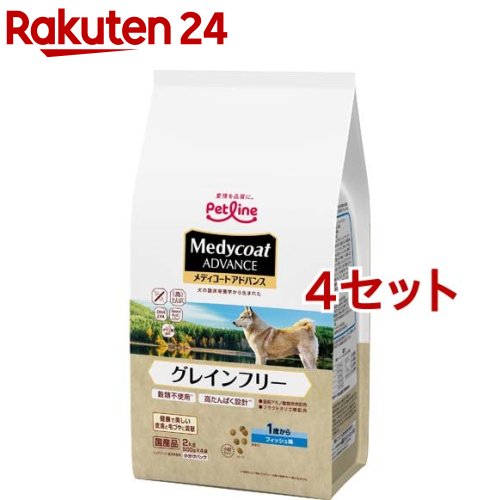 メディコート アドバンス グレインフリー 1歳から フィッシュ味(500g*4袋入*4セット)【メディコート】