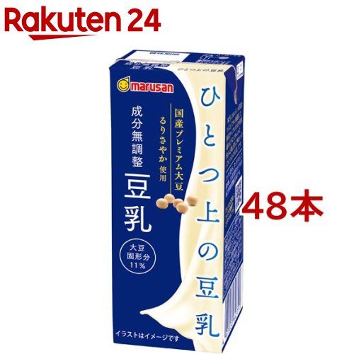 【楽天市場】マルサン ひとつ上の豆乳 成分無調整豆乳(1000ml*6本 