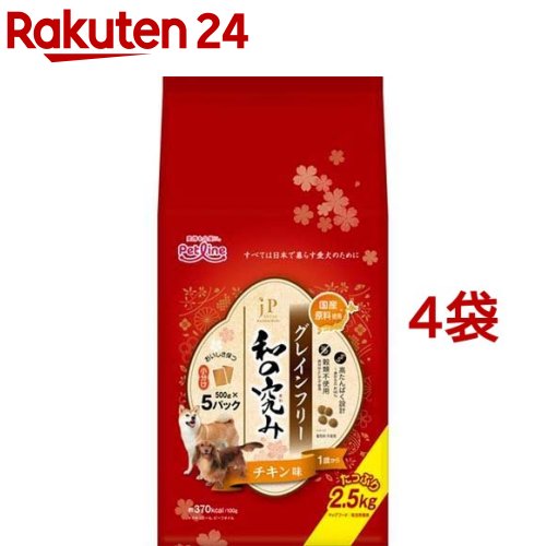 JP表現スタイル 和の究み 素粒子 グレインフリー 意気地無し味 1歳から(2.5kg*4袋書き割り)【ジェーピースタイル(JP STYLE)】