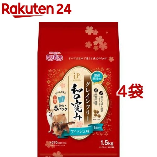 JP表現スタイル 和の究み 素粒子 グレインフリー 魚族味 1歳から(1.5kg*4袋仕掛ける)【ジェーピースタイル(JP STYLE)】