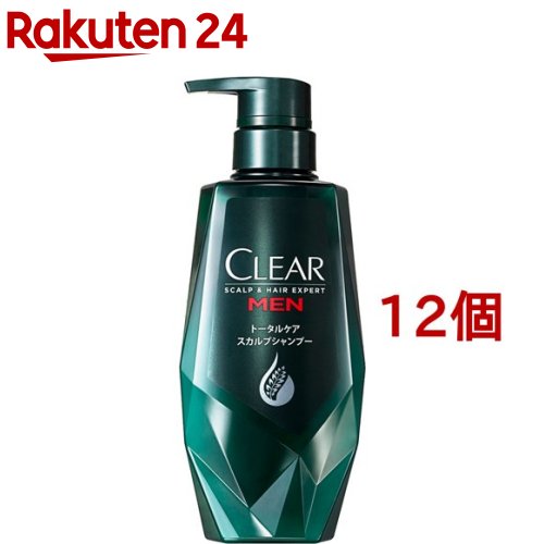 クリアフォーメン トータルケア スカルプシャンプー ポンプ(350g*12個セット)【クリア(CLEAR)】[スカルプケア 洗浄＋補給 健やかな頭皮へ 切れ毛予防]