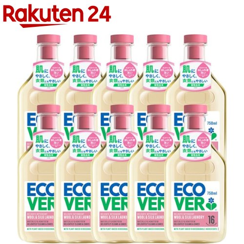 エコベール おしゃれ着用洗剤 デリケートウォッシュ ウォーターリリーの香り 洗濯洗剤 750ml 10本セット おしゃれ着洗剤 おしゃれ着洗い まとめ買い 割引クーポン