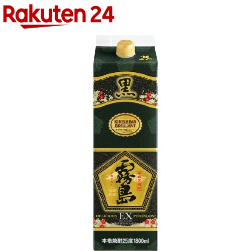 楽天市場】霧島酒造 黒霧島EX 25度 チューパック(1800ml×6セット