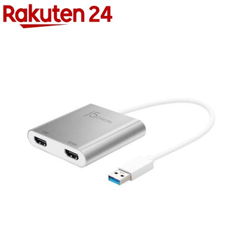 USB3.0 to Dual HDMI見せびらかすアダプタ JUA365(1個)【j5create(ジェイファイブクリエイト)】