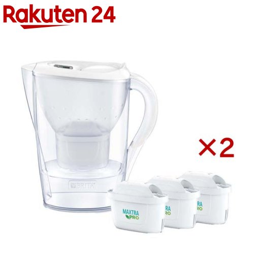 ブリタ ポット型浄水器 マレーラ マクストラプロ カートリッジ 3個付き(2セット)【ブリタ(BRITA)】|24