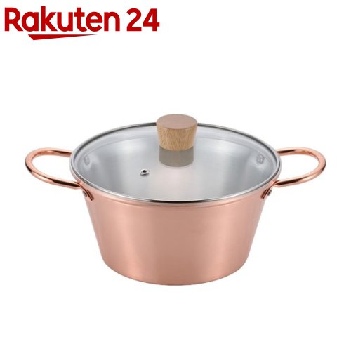 千歳 純銅 ガラス蓋付両手鍋 20cm CS-023(1セット)【千歳(ちとせ)】|24