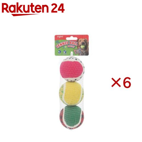 ユーゴー テニスボール カットフルーツ 犬用(3個入×6セット)