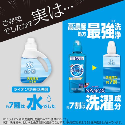 トップ スーパーナノックス 高濃度 洗濯洗剤 液体 詰め替え 特大(900g