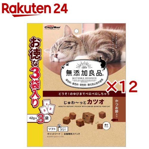 キャティーマン 無添加良品 じゅわーっとカツオ かつお節入り(3袋×12セット(1袋42g))【キャティーマン】