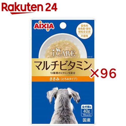 i CARE ドッグマルチビタミン ささみ とろみ手合い(12袋入×8仕掛ける(1袋40g))【i CARE(アイケア)】