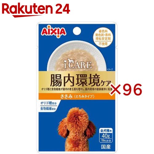 i CARE 飼い犬腸内周囲の状況世話をする ささみ とろみ手合い(12袋入×8仕掛ける(1袋40g))【i CARE(アイケア)】
