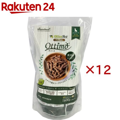 HappyDays Olive Petプレミアム オッティモ 成犬用(6袋入&times;12セット(1袋100g))【HappyDays】｜24