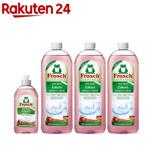 楽天市場】フロッシュ 食器用洗剤 重曹プラス 本体+つめかえ3本(1