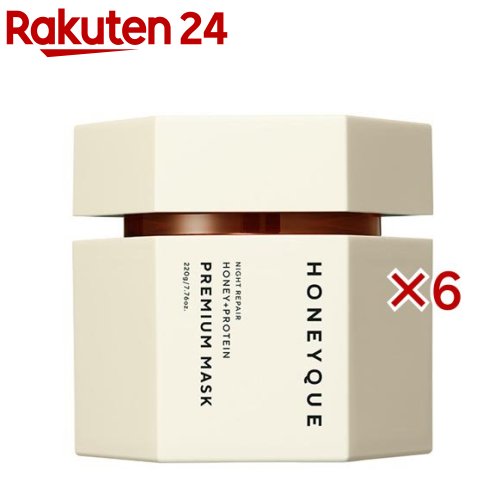 ハニーク ナイトリペア プレミアム ヘアマスク アクアブロッサムハニー(220g×6セット)【ハニーク】