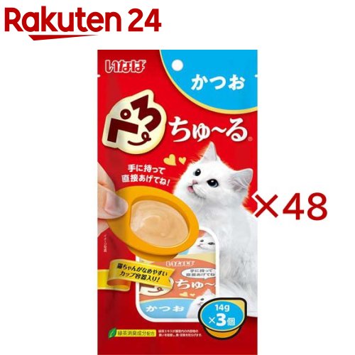 ぺろちゅ～るかつお(3個入&times;48セット(1個14g))｜24