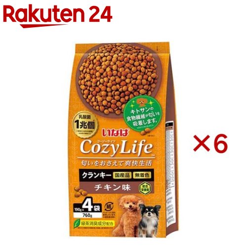 【定期購入】いなば Cozy Life クランキー チキン味(4袋入×6セット(1袋190g))