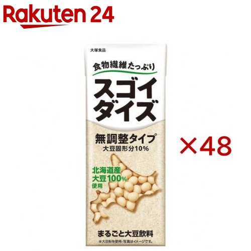 スゴイダイズ 無調整タイプ(24本入×2セット(1本200ml))【スゴイダイズ】