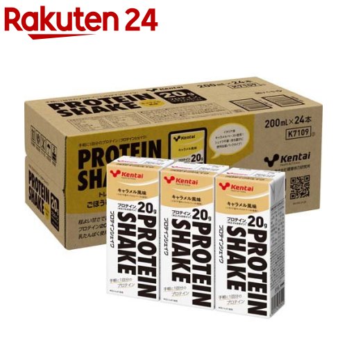 Kentai(ケン五分五分) タンパク質揺りうごかす カルメ焼味わい(200ml*24本入)【kentai(ケン五分五分)】[タンパク質 ヴィタミン ドリンク カルメ焼]