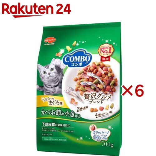 コンボ 猫下部尿路の健康維持 まぐろ味・かつお節・小魚添え(5袋入×6セット(1袋140g))【コンボ(COMBO)】