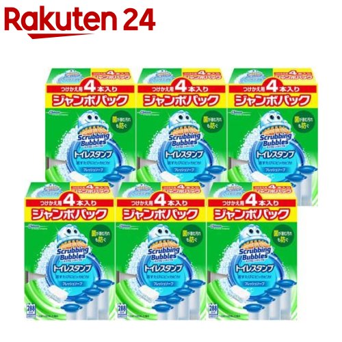 楽天市場 スクラビングバブル トイレスタンプ 消臭成分in クリアジャスミンの香り 付け替え 38g 4本入 6箱セット スクラビングバブル トイレ洗剤 トイレ掃除 まとめ買い 除菌 詰め替え 楽天24