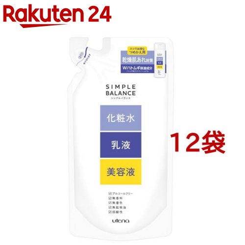 シンプルバランス ハトムギローション つめかえ(220ml*12袋セット)【シンプルバランス】[オールインワン 保湿 ノンアルコール 時短]