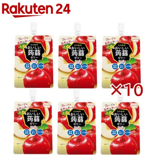 たらみ おいしい蒟蒻ゼリー りんご味(6個入×10セット(1個150g))【たらみ】