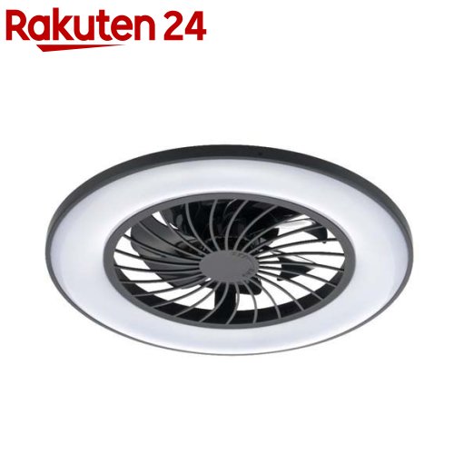 ファン付きLEDシーリングライト12畳用調光調色黒 LE-YF49T12Y-K(1個)【OHM】
