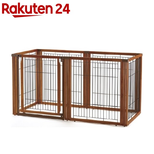 リッチェル ペット用 木製3ウェイサークル 6面90H ブラウン(1台)