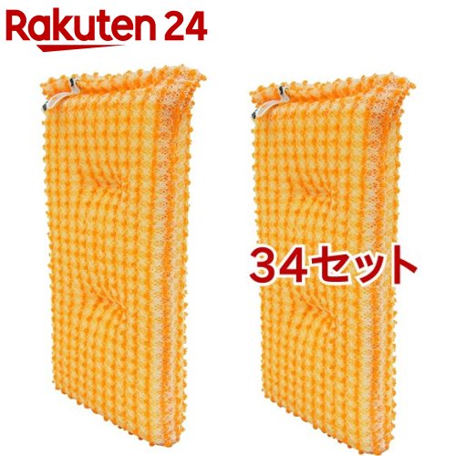 TOWA 泡シャキスポンジ ネット オレンジ(2個入*34セット)【TOWA(東和産業)】