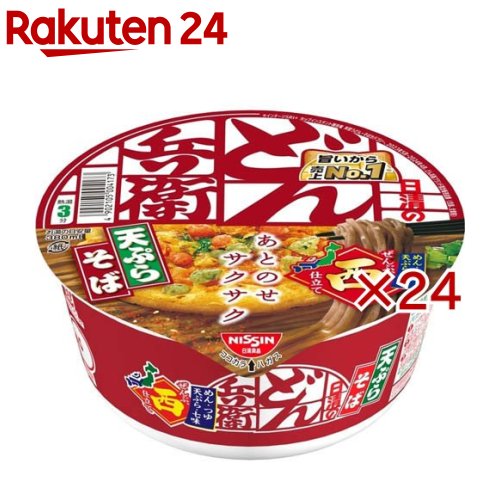 日清のどん兵衛 天ぷらそば 西(12食入×2セット(1食100g))【日清のどん兵衛】