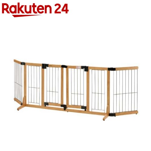 木製おくだけスイングペットゲート 広広とした 点火装置赤銅色(1台)【リッチェル(愛玩動物)】
