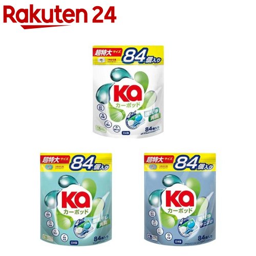 カーポッド(Ka) どんぶり鉢型洗い濯ぎ中性洗剤 詰替(84個入×2書き割り)