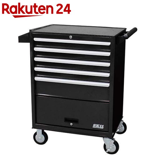 SK11 ローラーキャビネット オートクローザー機能搭載 ブラック SRC-006BK(1台)【SK11(エスケーイチイチ)】｜24