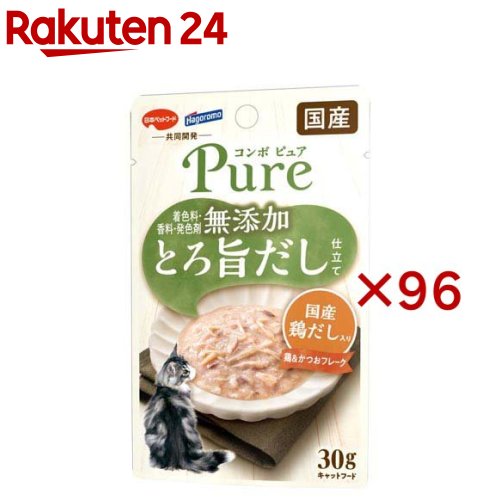 ジャズバンド 純然たる 猫 合切袋 鶏＆かつお 国産鶏だし入り口・入口(30g×96仕掛ける)【コンボピュアP】