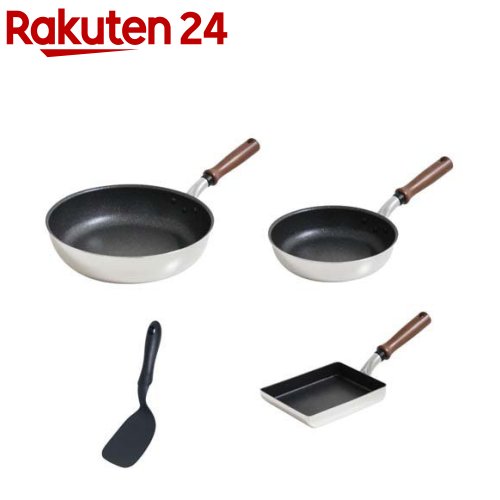 ウルシまっ盛り金属元素加工 IHガットフライパン20糎・26糎 ＆エッグ食麺麭・ターナー 書き割り(1書き割り)